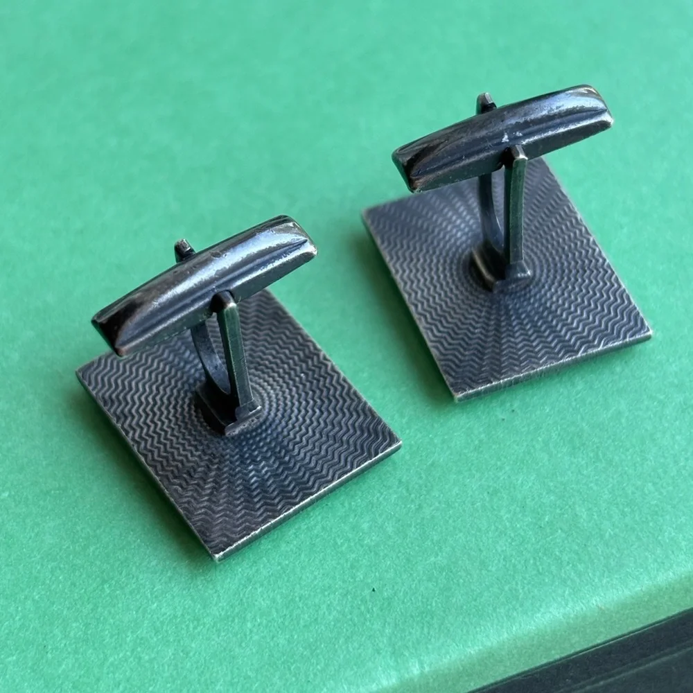 Vintage Gentry Silver Plate Buddha Cufflinks EUC